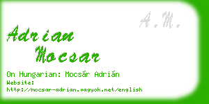 adrian mocsar business card