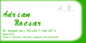 adrian mocsar business card